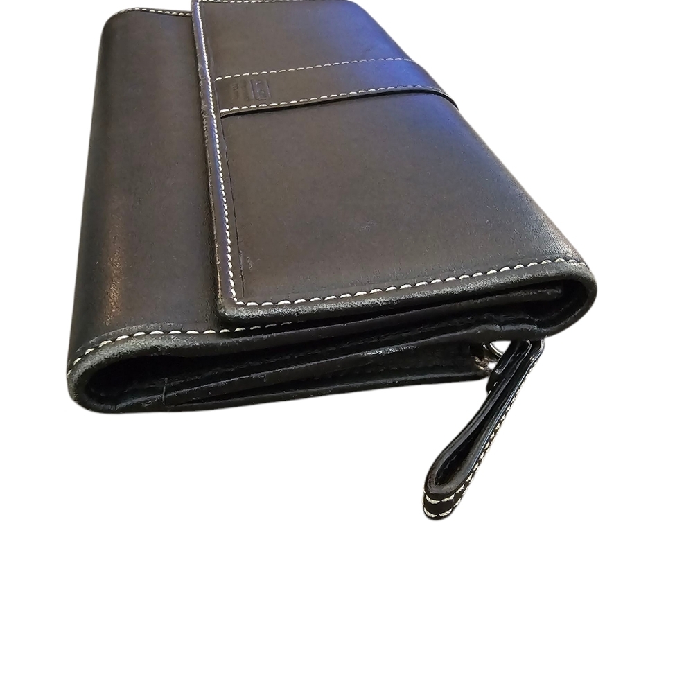 Coach Hamilton Black Leather Tri Fold Wallet - Picture 4 of 12